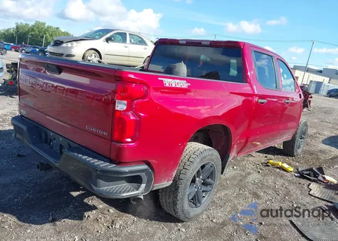 2021 Chevrolet Silverado 1500 4Wd Short Bed Custom Trail Boss z USA, uszkodzony, nr VIN 1GCPYCEH1MZ236049